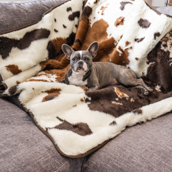PupProtector? Waterproof Throw Blanket - Brown Faux Cowhide - Image 12