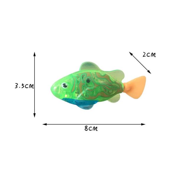 Cat Interactive Electric Fish Toy. Swimming Robot Fish Toy Led Light for Cat and Dog - Image 6