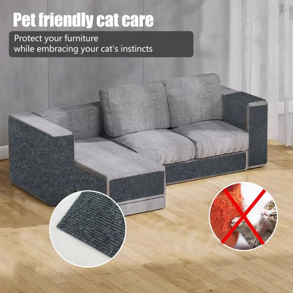 Cat Scratching Mat Cat Carpet with Self-Adhesive Trimmable Cat Scratching Post Carpet, Cat Scratch Furniture Protector - Image 7