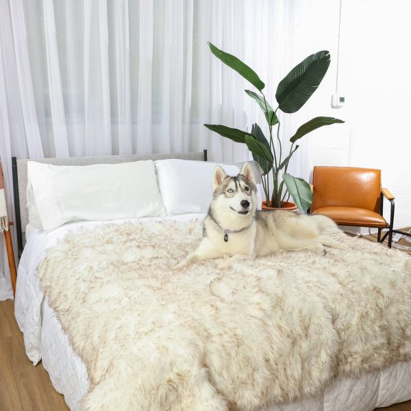 PupProtector? Waterproof Throw Blanket - White with Brown Accents - Image 12