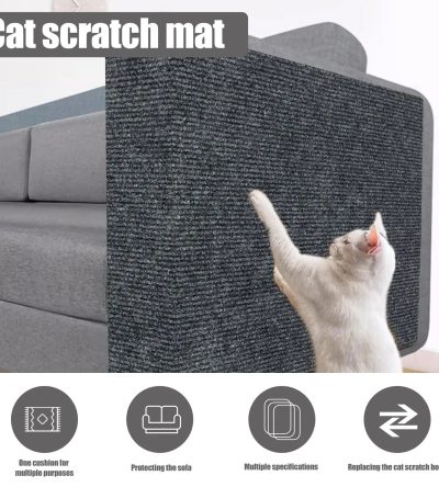 Cat Scratching Mat Cat Carpet with Self-Adhesive Trimmable Cat Scratching Post Carpet, Cat Scratch Furniture Protector