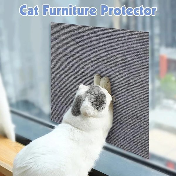 Cat Scratching Mat Cat Carpet with Self-Adhesive Trimmable Cat Scratching Post Carpet, Cat Scratch Furniture Protector - Image 3