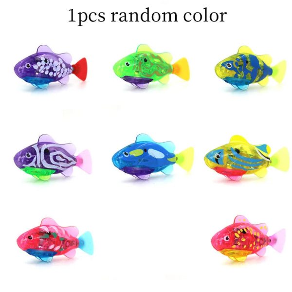 Cat Interactive Electric Fish Toy. Swimming Robot Fish Toy Led Light for Cat and Dog - Image 3